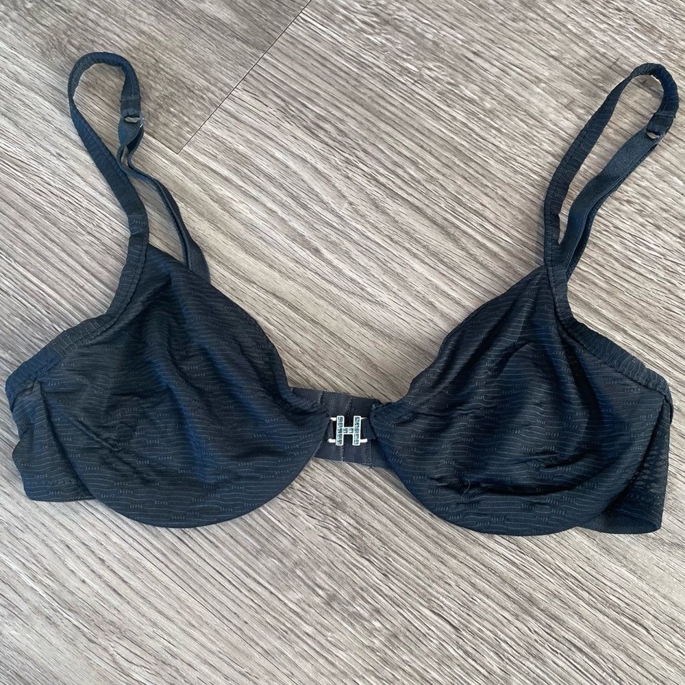 HANRO Soft Lined Cup Unpadded Bra Rhinestone H Made in Italy